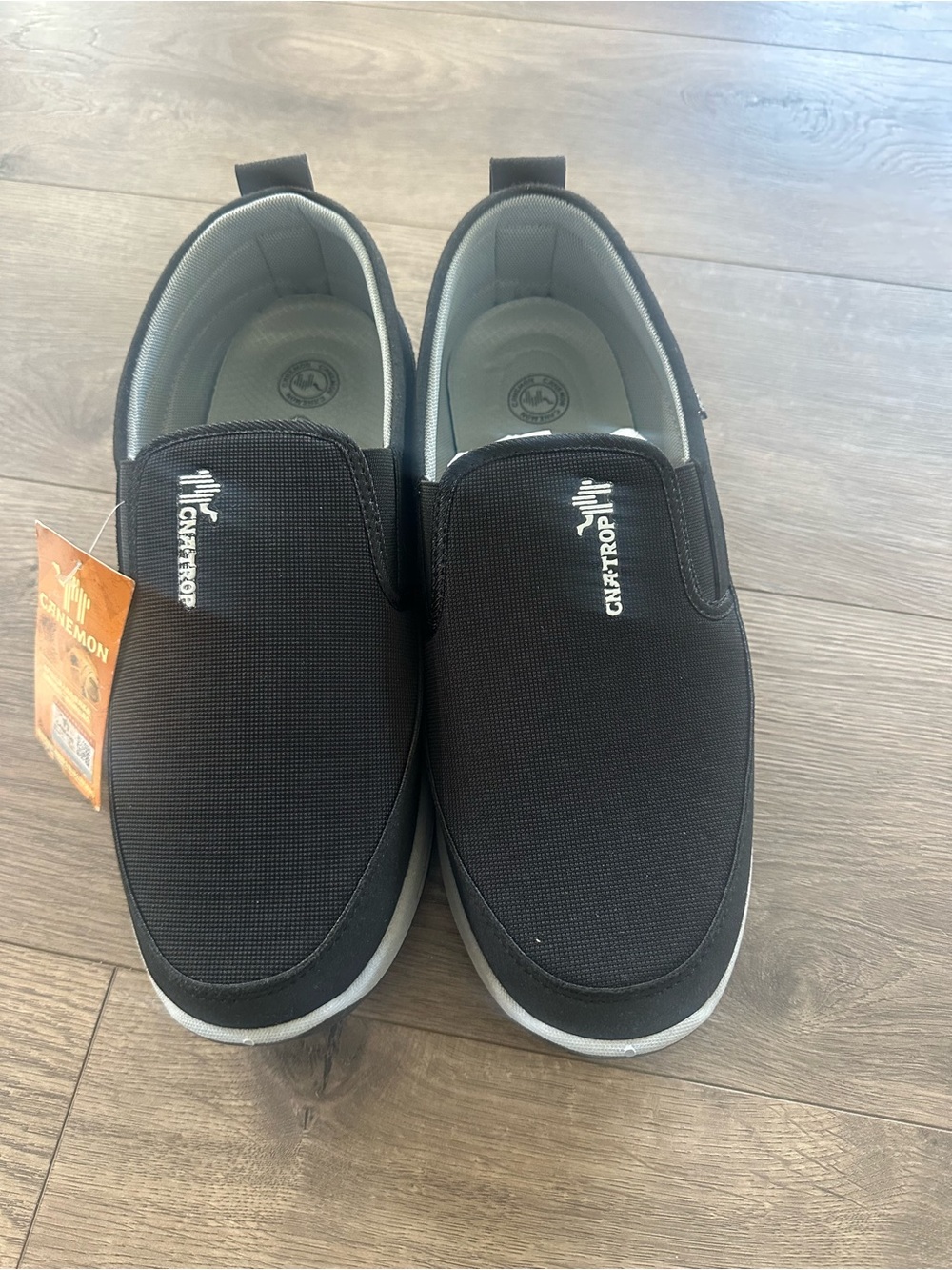Canemon Men's Slip-On Casual Shoes in Black